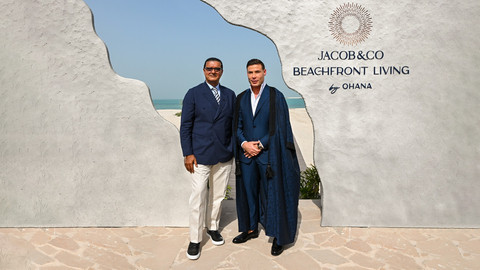 Husein Salem, CEO of Ohana Development &amp; Jacob Arabo, Chairman and Creative Director of Jacob &amp; Co. (Photo: AETOSWire)